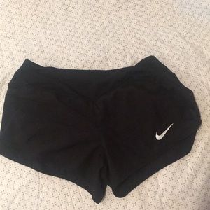 Black nike dri fit running shorts